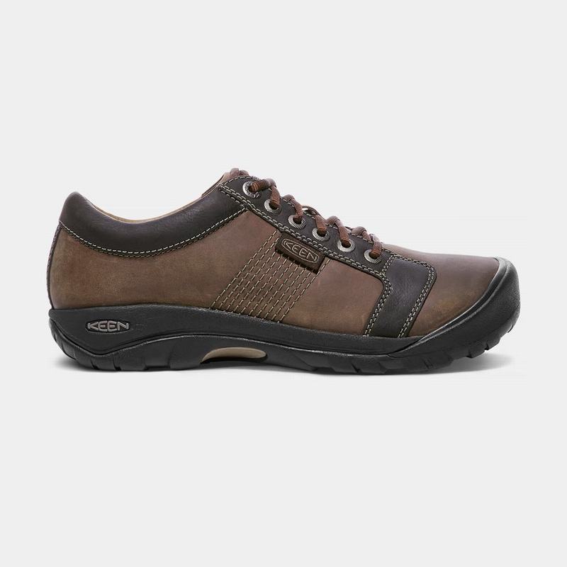 Keen Austin Deri Lace-up - Erkek Casual Ayakkabı - Kahverengi/Siyah - Türkiye (367859AWF)